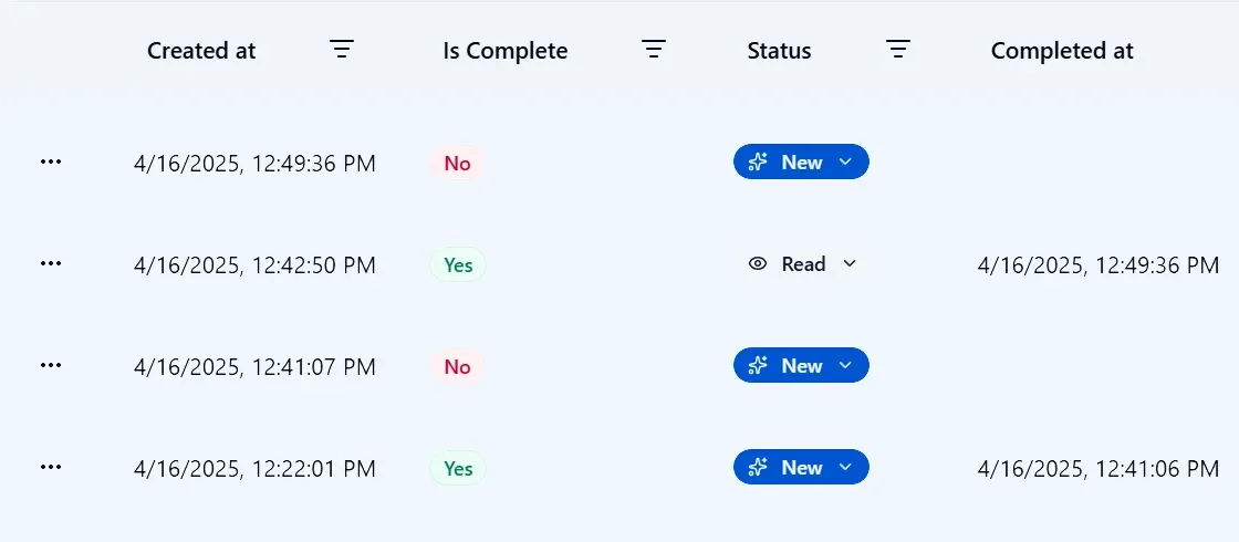 Endatix partial submissions interface