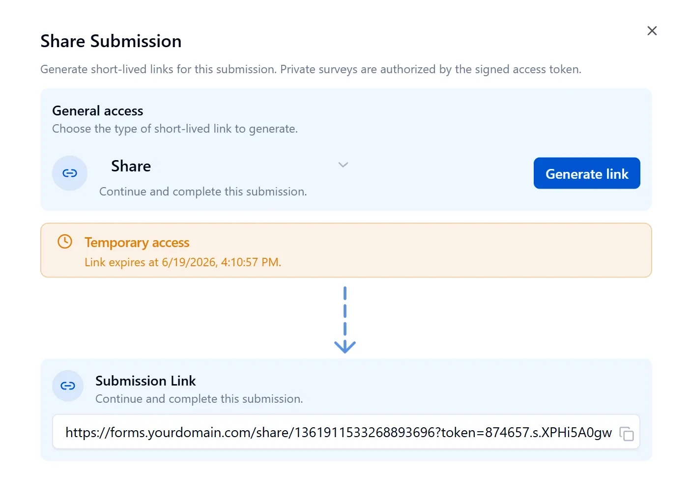 Endatix pre-filled form interface