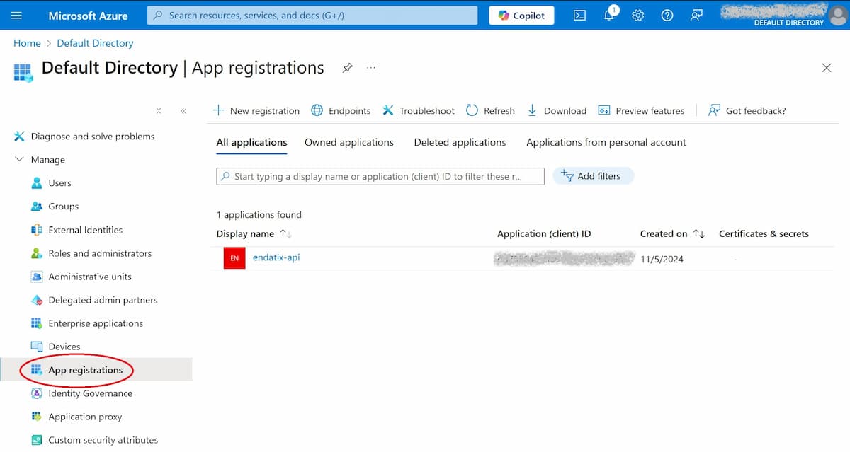 registered apps in azure