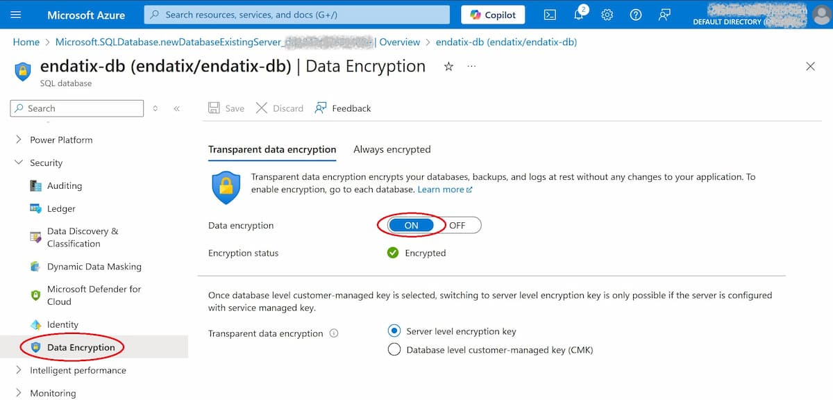 tde in azure sql db